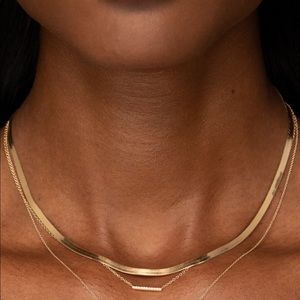 Mejuri Herringbone Chain Necklace 